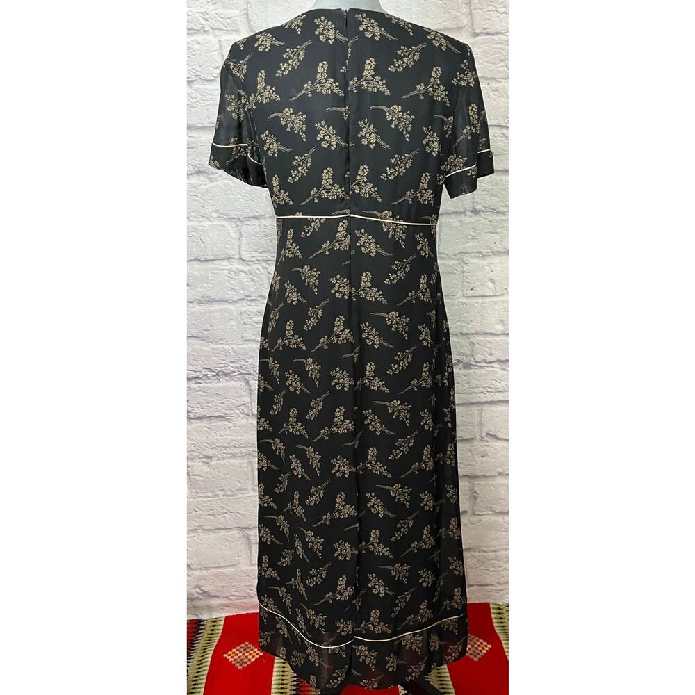 Vintage 90's Talbots French Provincial Toile Style Midi Dress - Picture 4 of 10